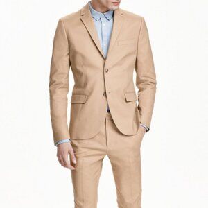 (2-Piece) Men's New David Beckham's "Modern Essentials" collection Tan Suit